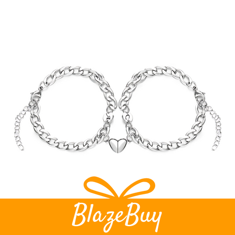 Couple Cuban Chain Bracelet Set