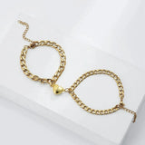 Couple Cuban Chain Bracelet Set