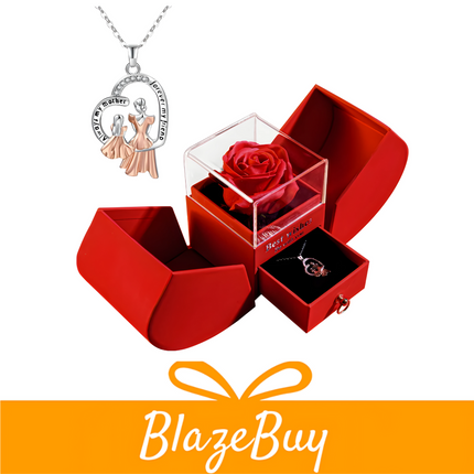 LoveEternal™ Rose & Heart Necklace