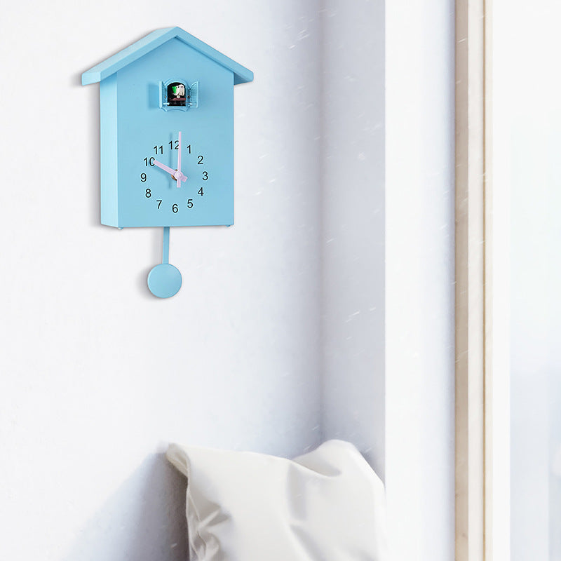 Nordic Birdhouse Wall Clock