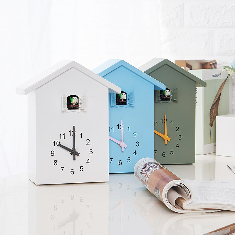 Nordic Birdhouse Wall Clock