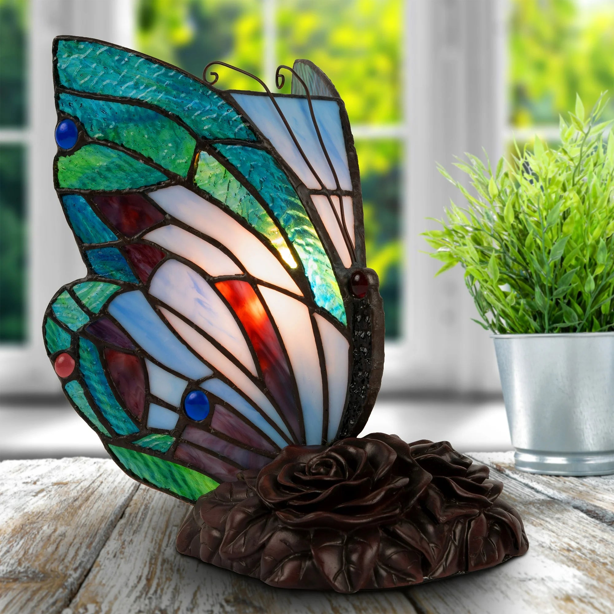 Tiffany-Style Stained Glass Table Lamp