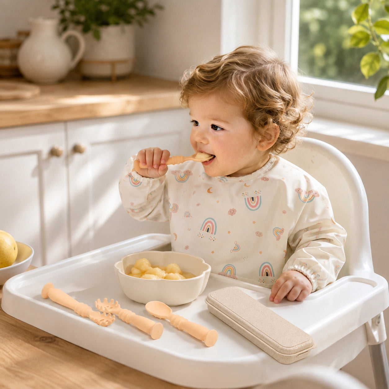 Baby Feeding Bib & Spoon Set