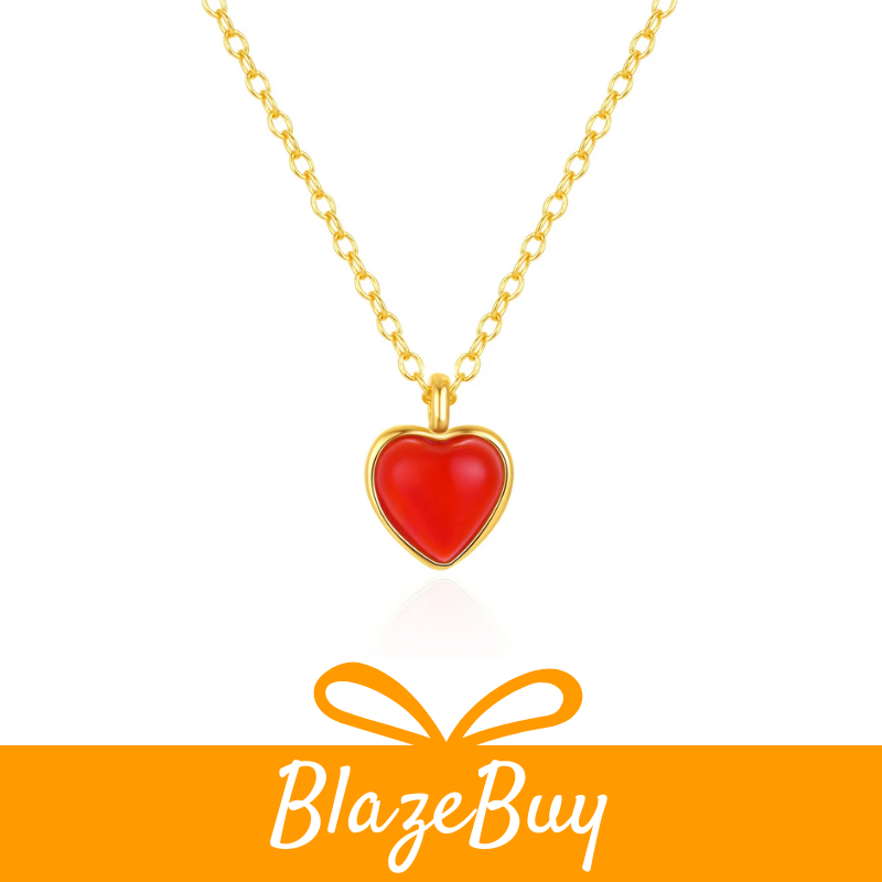 Red Carnelian Heart Necklace