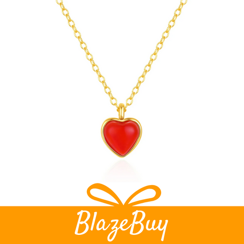 Red Carnelian Heart Necklace