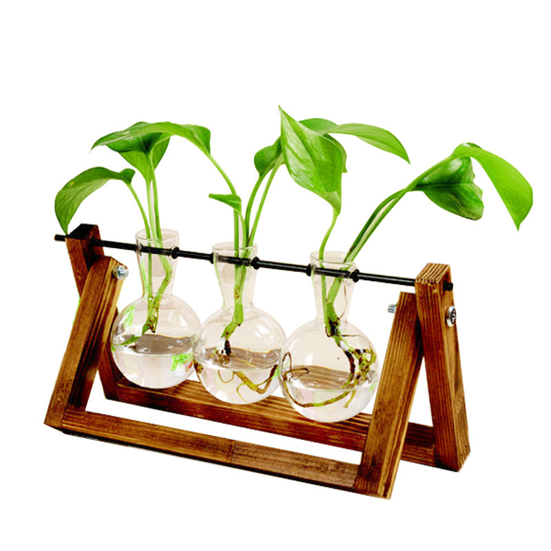 Wooden Bulb Vase Collection