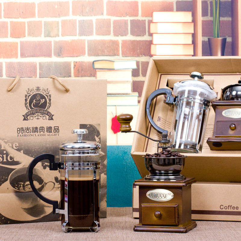 French Press Coffee Grinder Set