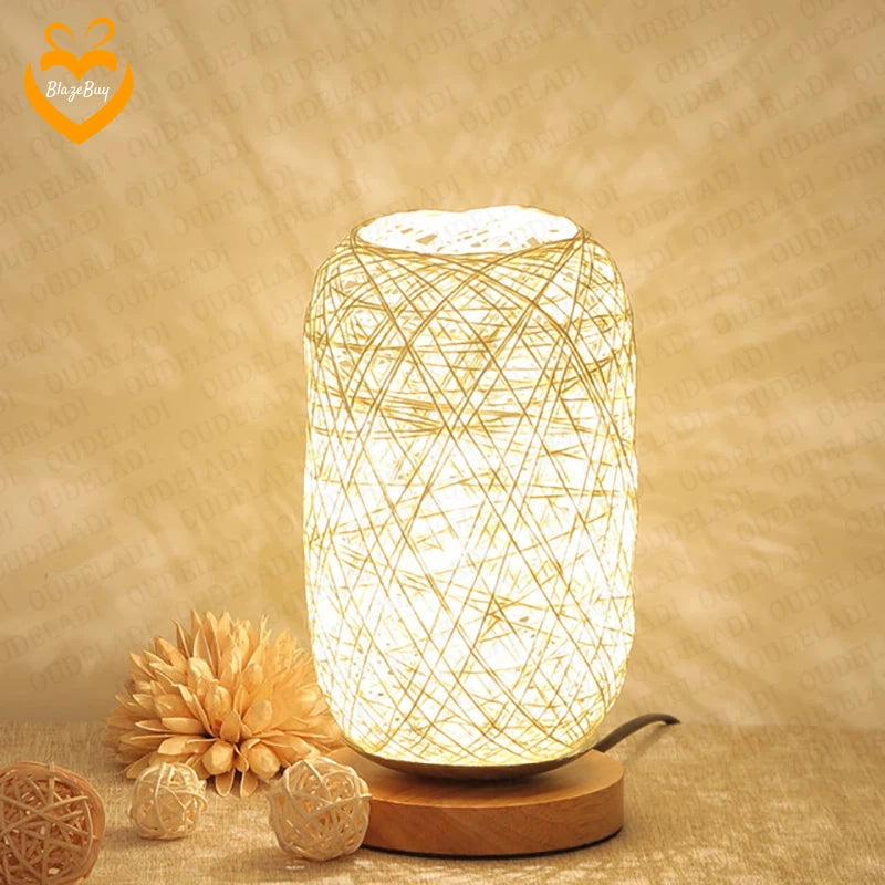 TwineGlow™ Wooden Lamp