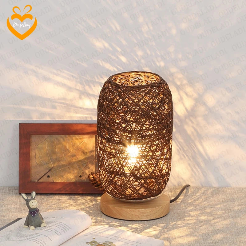 TwineGlow™ Wooden Lamp