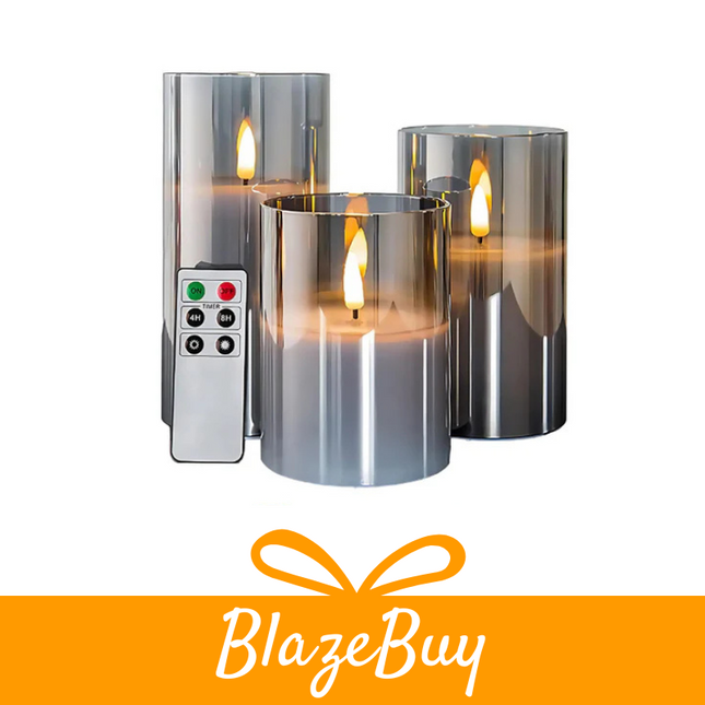 GlowFlame™ Set of 3 LED Candle