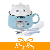 Cute Cat Ramen Bowl Set