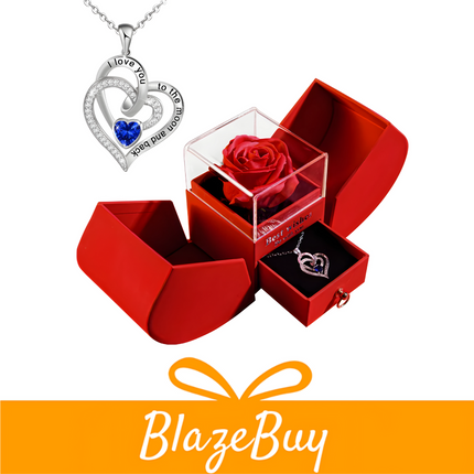 LoveEternal™ Rose & Heart Necklace