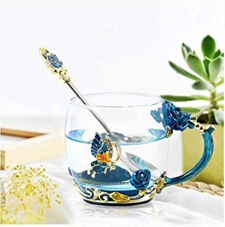 Enamel Glass Tea Mug Set