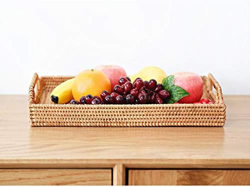 Hand-Woven Rattan Serving Tray