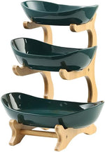 Three-Tier Ceramic Fruit Bowl