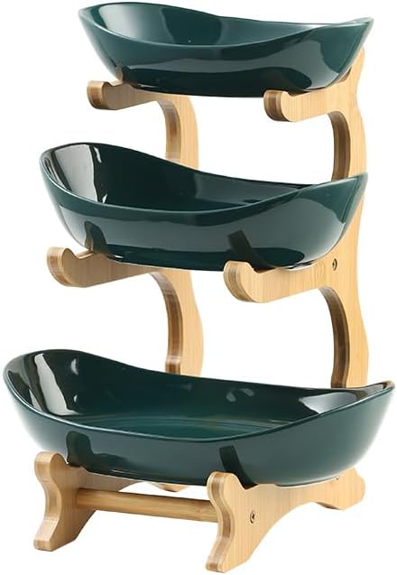 Three-Tier Ceramic Fruit Bowl