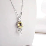 I Love You Sunflower Necklace