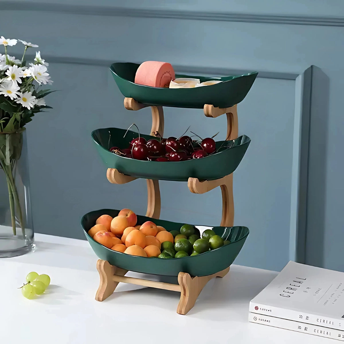 Three-Tier Fruit Bowl Stand