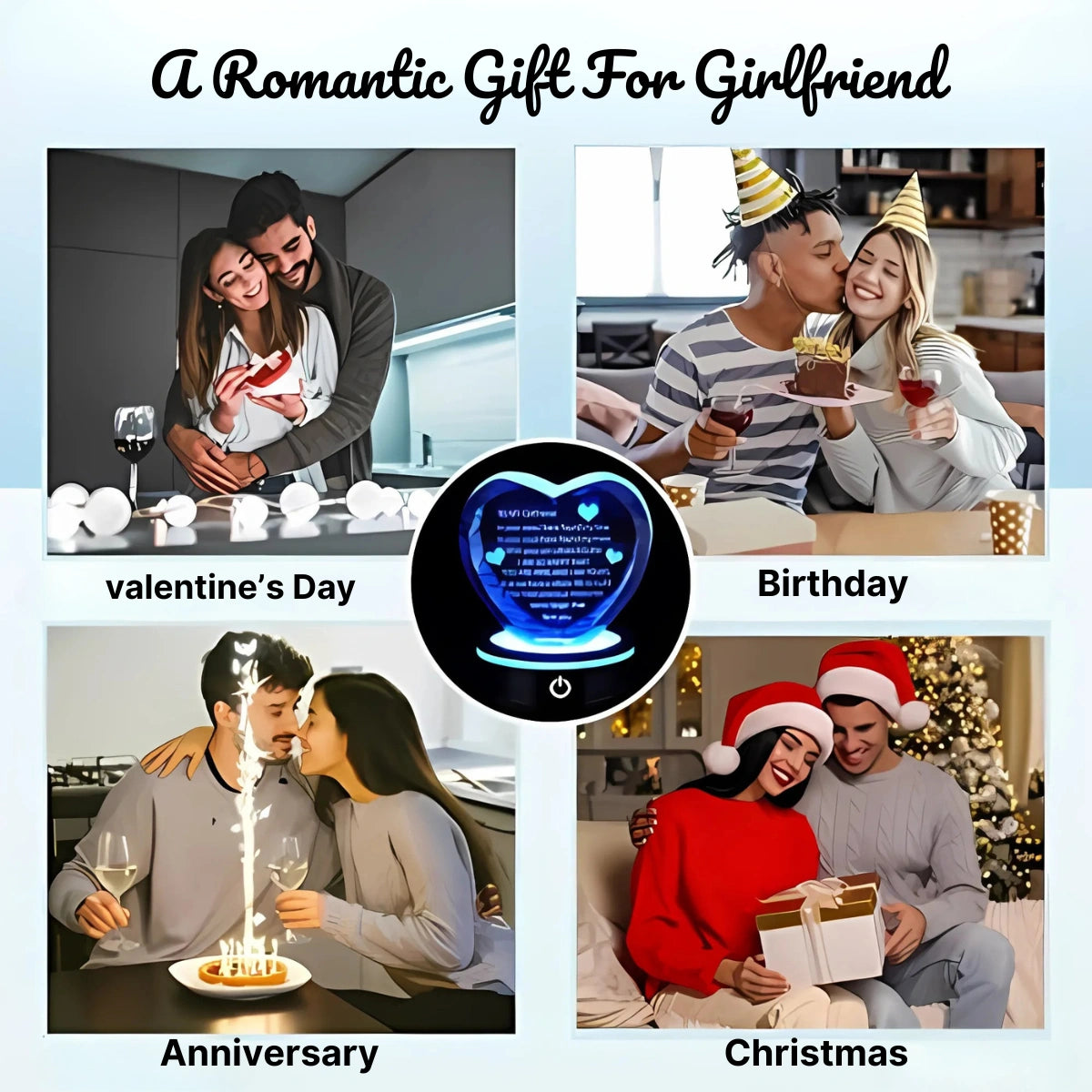 Crystal Heart LED Keepsake