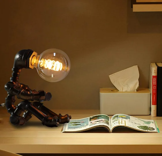 Steampunk Robot Table Lamp