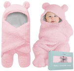 Baby Swaddle Blanket | Ultra-Soft Plush Essential for Infants 0-6 Months | Receiving Swaddling Wrap White | Ideal for Baby Boy Accessories and Newborn Registry | Perfect Baby Girl Shower Gift
