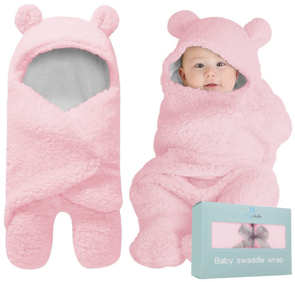 Baby Swaddle Blanket | Ultra-Soft Plush Essential for Infants 0-6 Months | Receiving Swaddling Wrap White | Ideal for Baby Boy Accessories and Newborn Registry | Perfect Baby Girl Shower Gift