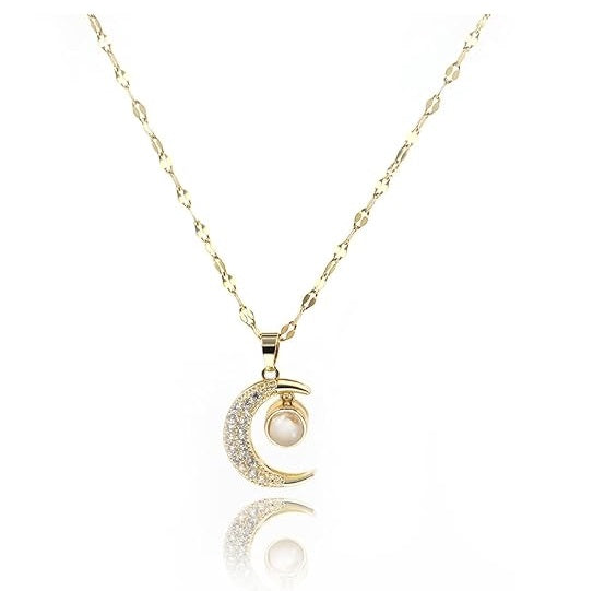 Moon Evil Eye Necklace