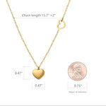 Gold Double Heart Necklace
