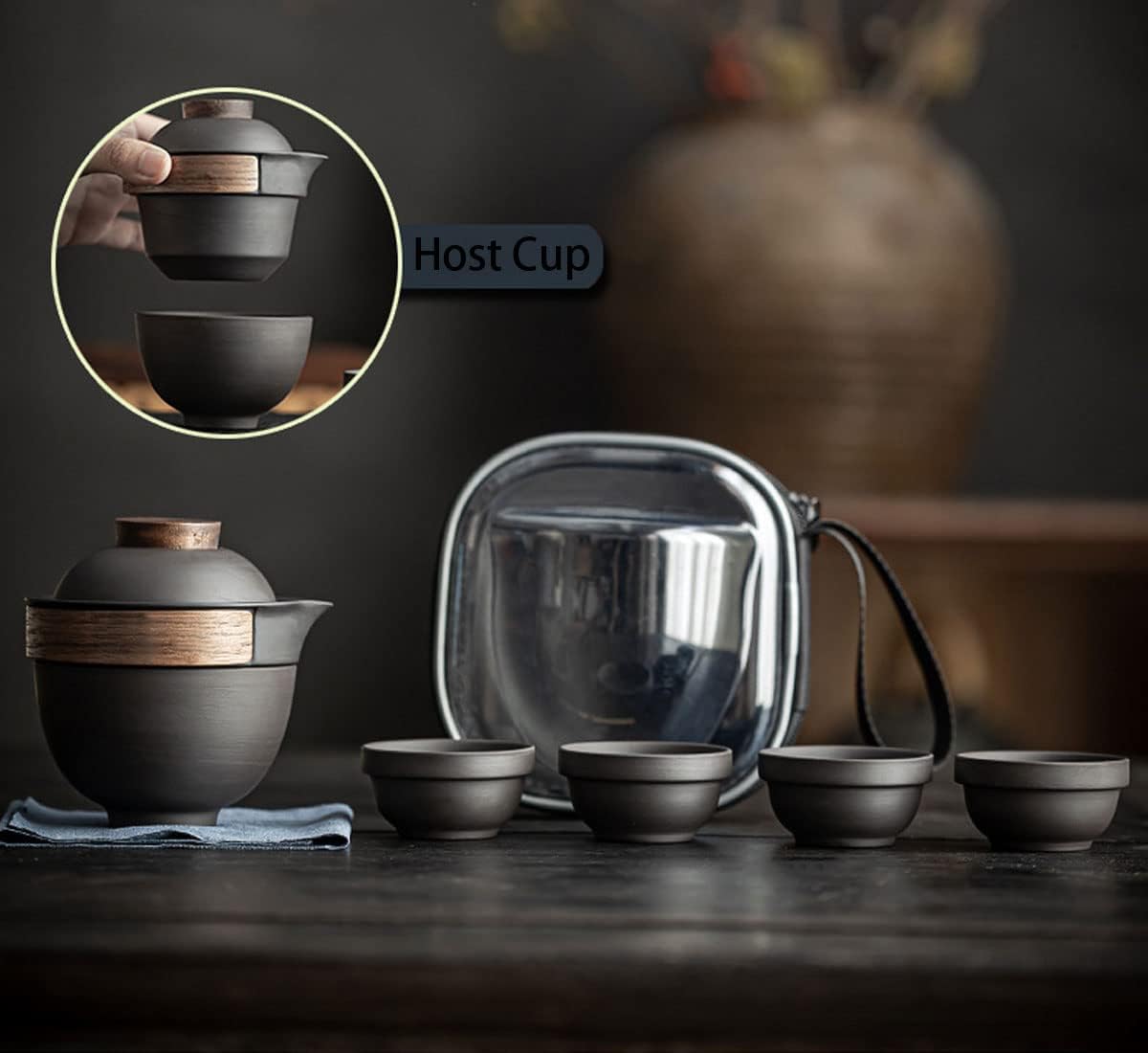 Portable Ceramic Gaiwan Tea Set