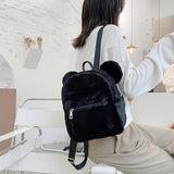 Fuzzy Bear Ears Backpack