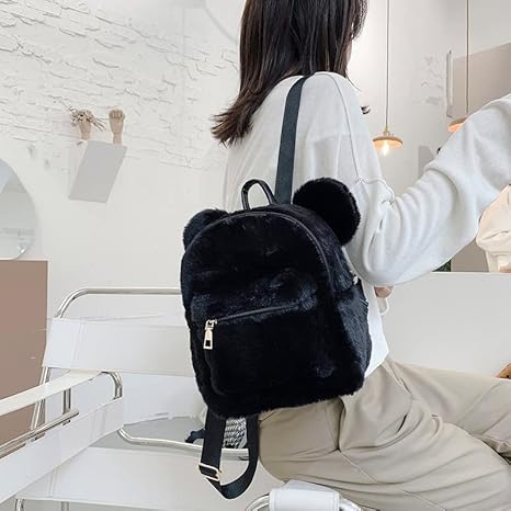 Fuzzy Bear Ears Backpack
