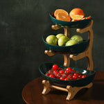 Three-Tier Ceramic Fruit Bowl
