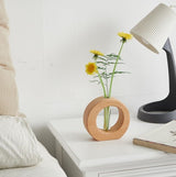 Wooden Frame Glass Vase Collection