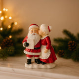 Santa Couple Resin Figurines