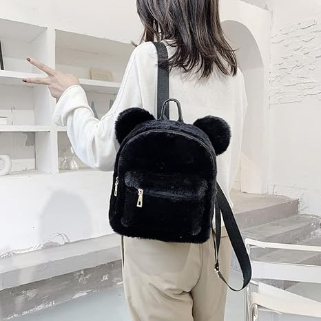 Fuzzy Bear Ears Backpack