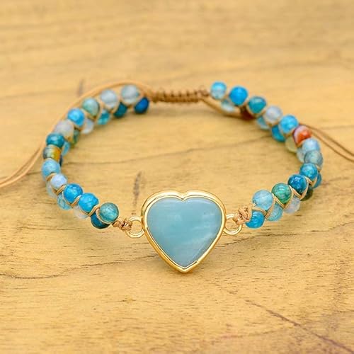 Jasper Heart Handmade Bracelet Set