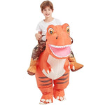 Inflatable Dinosaur Ride-On Set