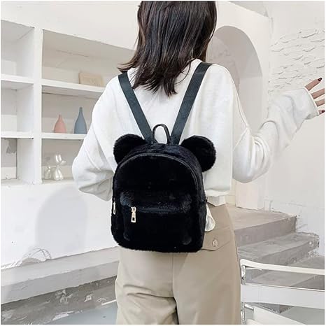Fuzzy Bear Ears Backpack