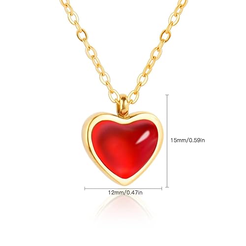 Red Carnelian Heart Necklace