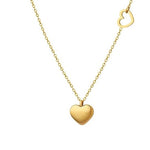 Gold Double Heart Necklace