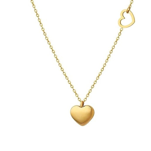 Gold Double Heart Necklace