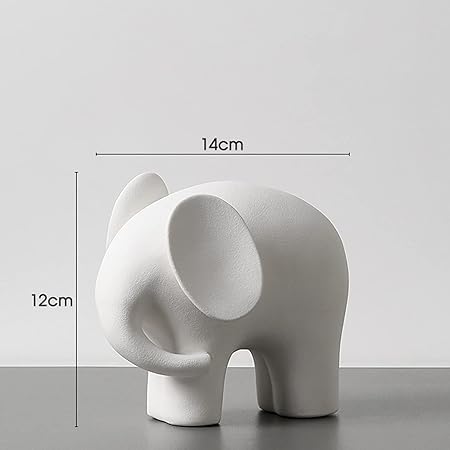 Minimalist Ceramic Elephant Decor