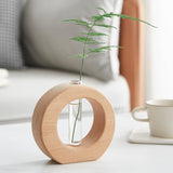 Wooden Frame Glass Vase Collection