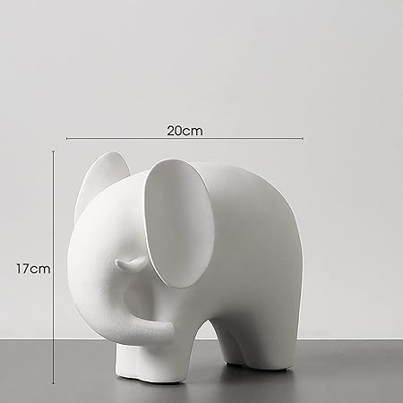 Minimalist Ceramic Elephant Decor