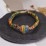 Heart Jasper Braided Bracelet