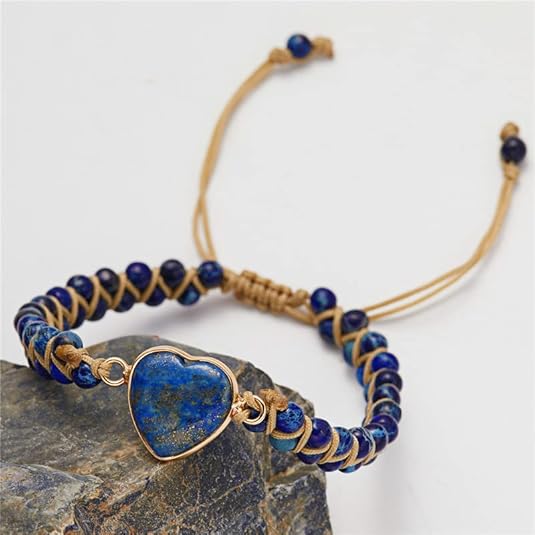 Heart Jasper Braided Bracelet