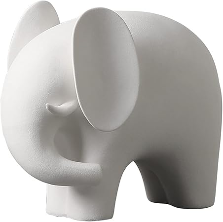 Minimalist Ceramic Elephant Decor