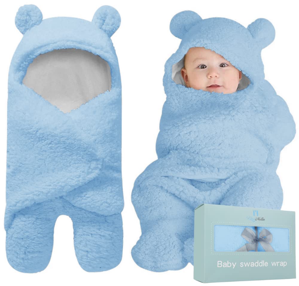 Baby Swaddle Blanket | Ultra-Soft Plush Essential for Infants 0-6 Months | Receiving Swaddling Wrap White | Ideal for Baby Boy Accessories and Newborn Registry | Perfect Baby Girl Shower Gift