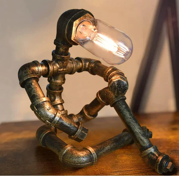 Steampunk Robot Table Lamp