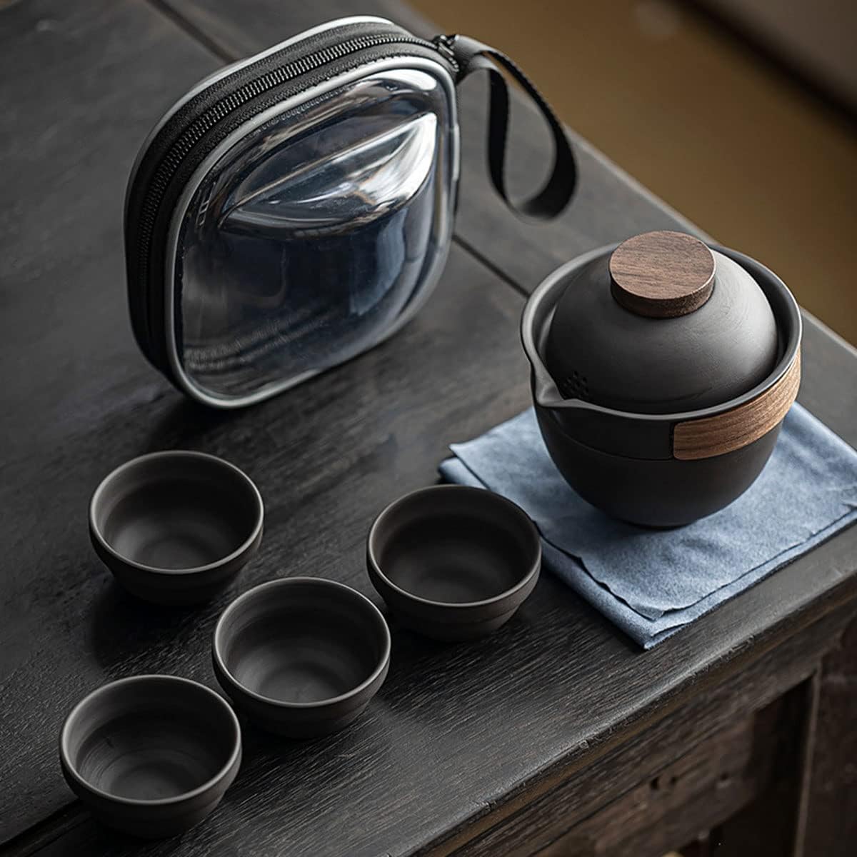 Portable Ceramic Gaiwan Tea Set
